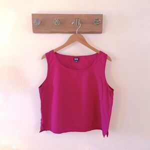 Eileen Fisher Cropped Linen Tank Top Women’s L